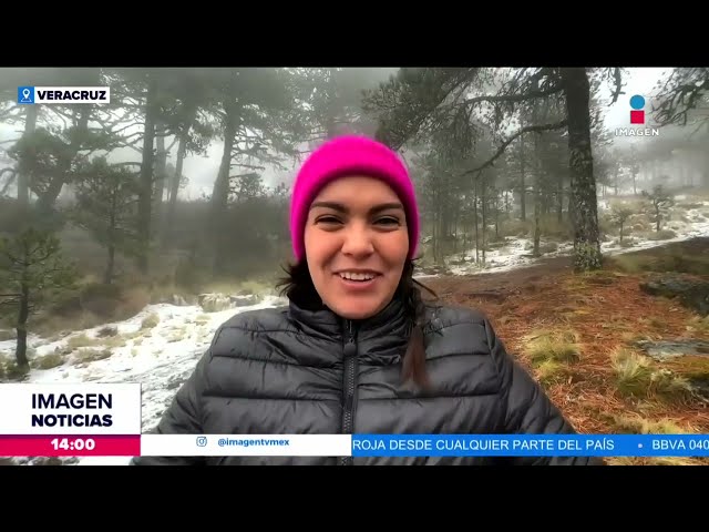 Nevada en el Cofre de Perote atrae a decenas de turistas