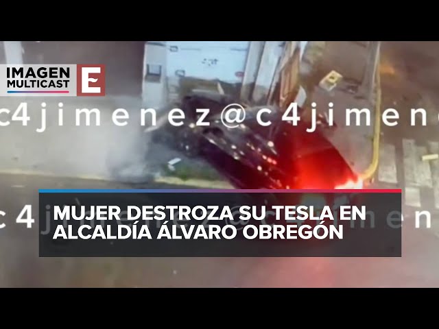 Mujer choca auto Tesla de más de 2 mdp en CDMX