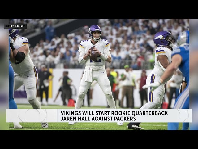 Vikings will start rookie quarterback Jaren Hall against Packers