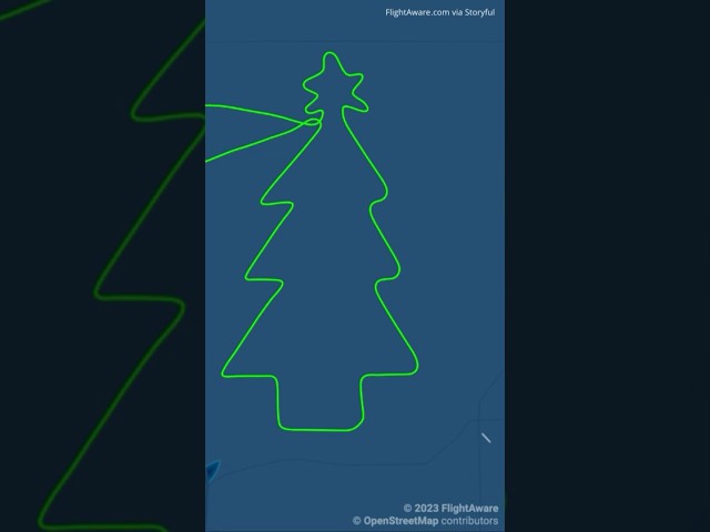 A pilot flew in the outline of a Christmas tree over Florida on Christmas Eve #shorts