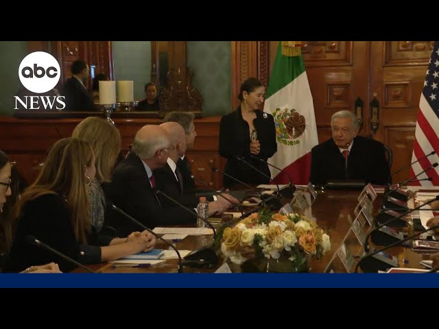 Top US officials meet with Mexican president to address migrant crisis