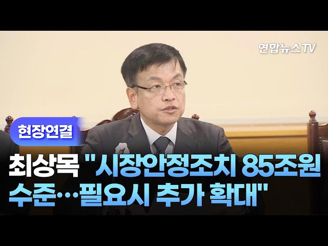 [현장연결] 최상목 "시장안정조치 85조원 수준…필요시 추가 확대" / 연합뉴스TV (YonhapnewsTV)