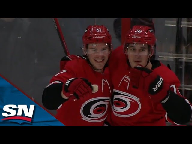 Hurricanes' Andrei Svechnikov Buries Long Range Goal To Complete Hat Trick vs. Canadiens