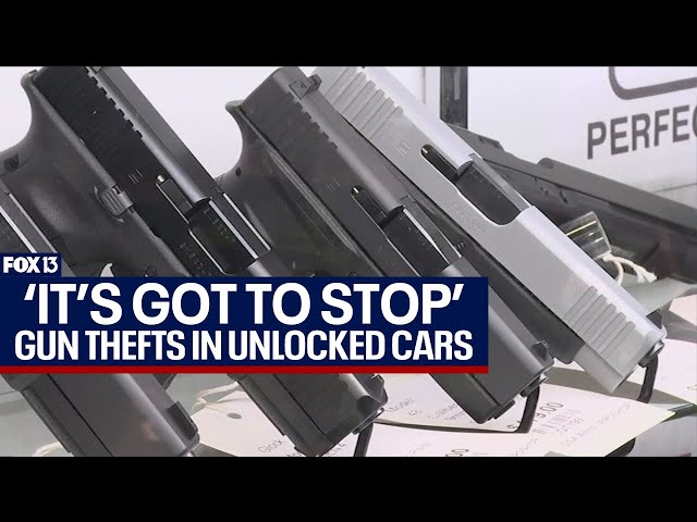 Rash of guns stolen from unlocked cars in Florida