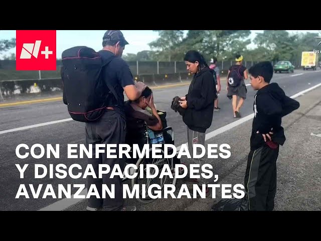 Migrantes gravemente enfermos y con discapacidades continúan su paso a Estados Unidos - En Punto