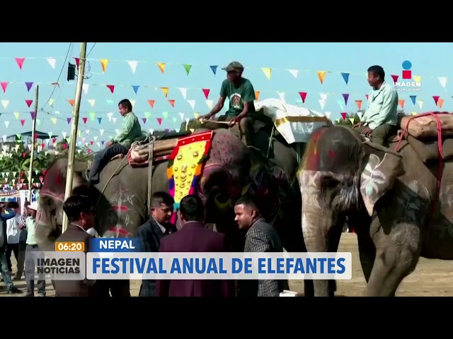 Festival anual de elefantes en Nepal