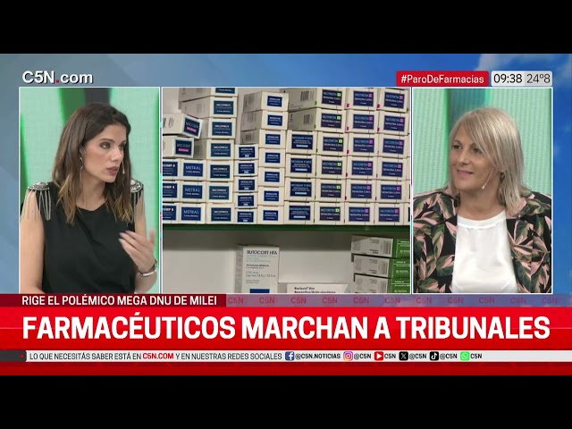 FARMACÉUTICOS MARCHAN en TRIBUNALES: FARMACIAS CIERRAN por UNA HORA