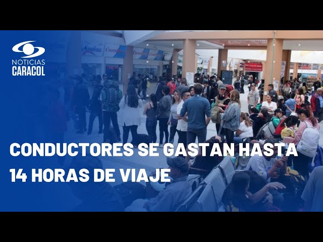 ⁣Eternas filas en terminal de Bogotá para conseguir pasajes por la vía al Llano