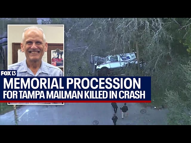 Memorial procession for Tampa mailman killed in hit-and-run