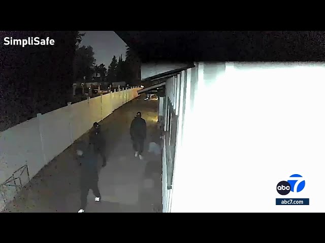 Surveillance video shows 3 suspects who broke into Lake Balboa home