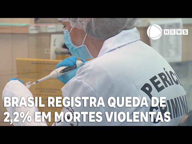 Brasil registra queda de 2,2% em mortes violentas em 2023