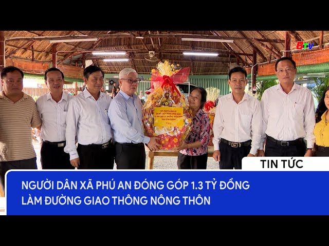 Người dân xã Phú An đóng góp 1.3 tỷ đồng làm đường giao thông nông thôn