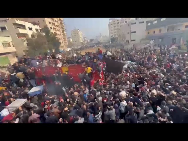 Desperate for food, hungry refugees swarm aid truck in Gaza