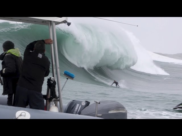 Mavericks Beach huge waves draw surfers from around the world