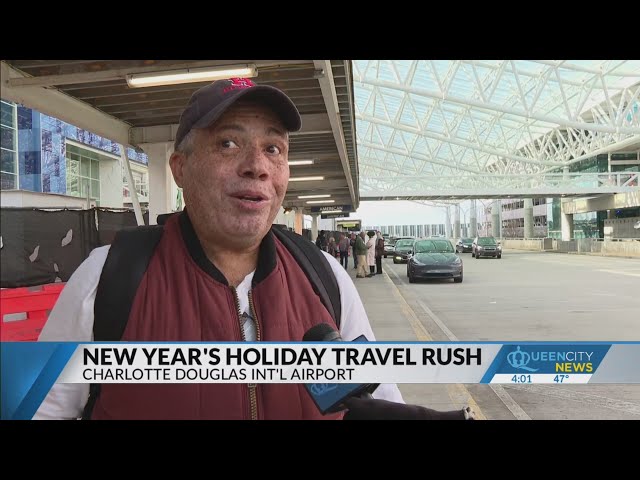 New Year's holiday travel rush at CLT Airport