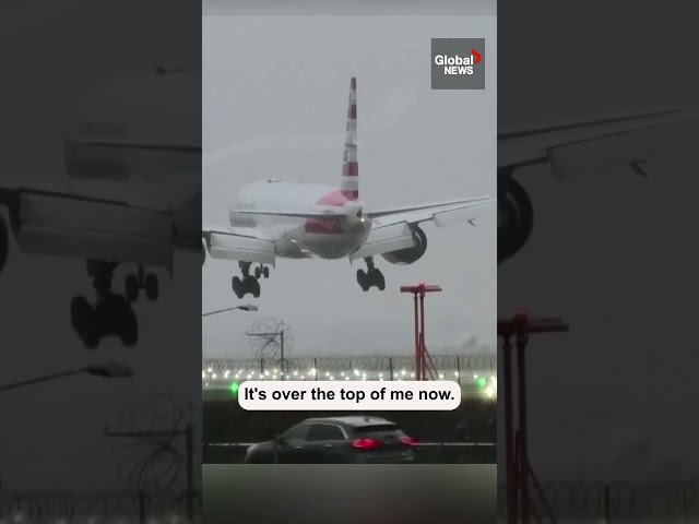 “Oh my God, mate!”: Commentator on edge as passenger jet makes bumpy landing during Storm Gerrit