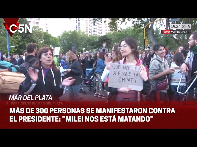 MAR DEL PLATA: CACEROLAZOS contra Javier MILEI a metros del TEATRO en el que actuará FÁTIMA FLÓREZ