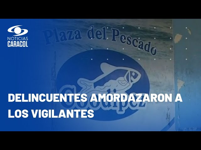 Diez sujetos armados robaron a comerciantes de la Plaza del Pescado en Barranquilla