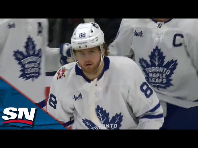 Leafs' William Nylander Snipes One Right Past The Head Of Blue Jackets' Spencer Martin