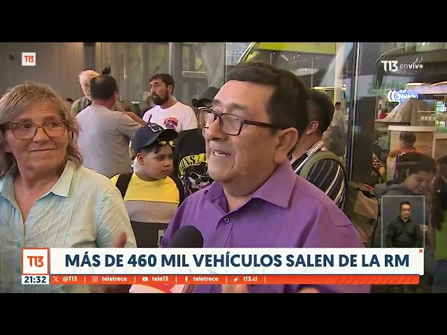 Más de 460 mil vehículos salen de la Región Metropolitana este fin de año