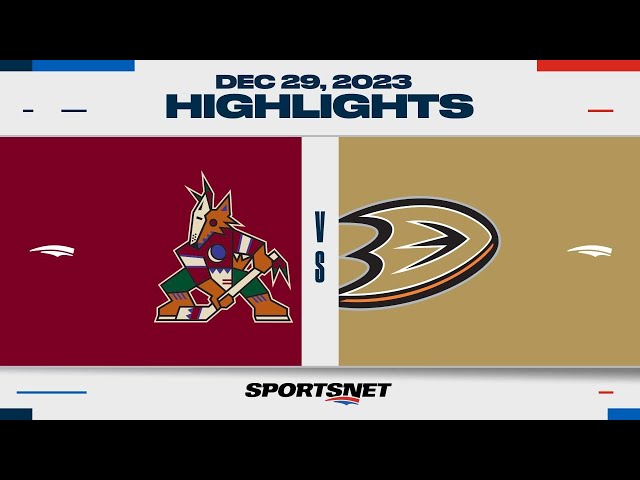 NHL Highlights | Coyotes vs. Ducks - December 29, 2023