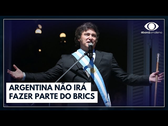 Javier Milei anuncia que a Argentina não irá fazer parte do Brics | Jornal da Noite