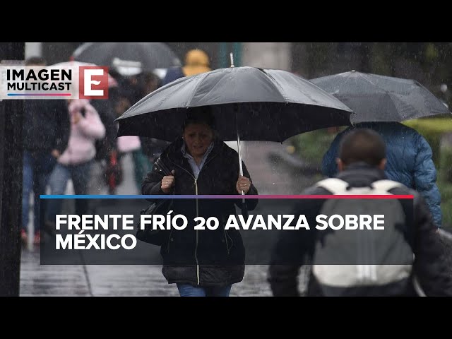 Frente frío 20 azotará en fin de año con heladas y lluvias