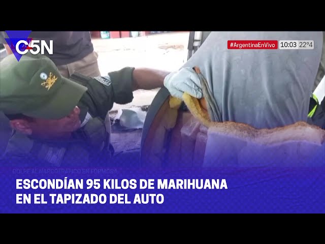 DESCUBRIERON 95 KILOS de MARIHUANA OCULTOS en el TAPIZADO de un AUTO