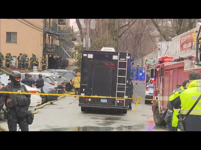 Shots fired at apartment building where firefighters were responding in Mattapan