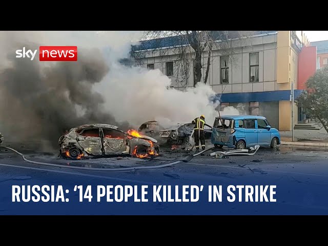 Russia: 14 people killed & over 100 injured in shelling, say officials | Ukraine war