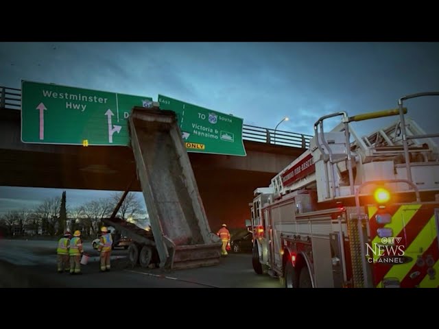 B.C. trucking industry slammed with fines following crash into overpass