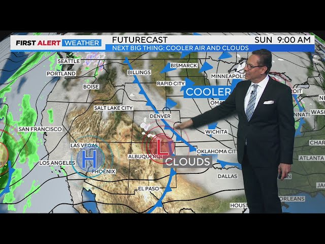 A few more clouds along with cooler temperatures to wrap up 2023