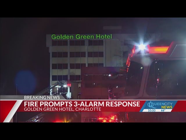 Crews battle 3-alarm fire at Charlotte hotel: FD