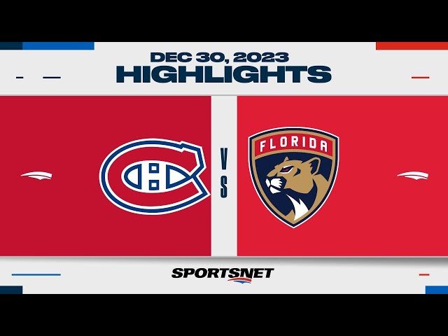 NHL Highlights | Canadiens vs. Panthers - December 30, 2023