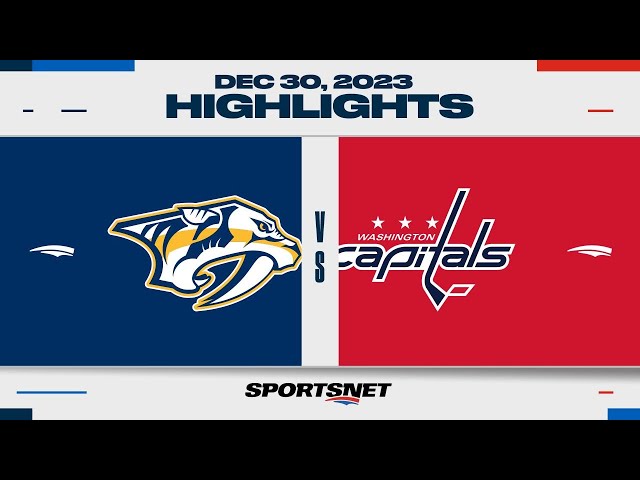 NHL Highlights | Predators vs. Capitals - December 30, 2023