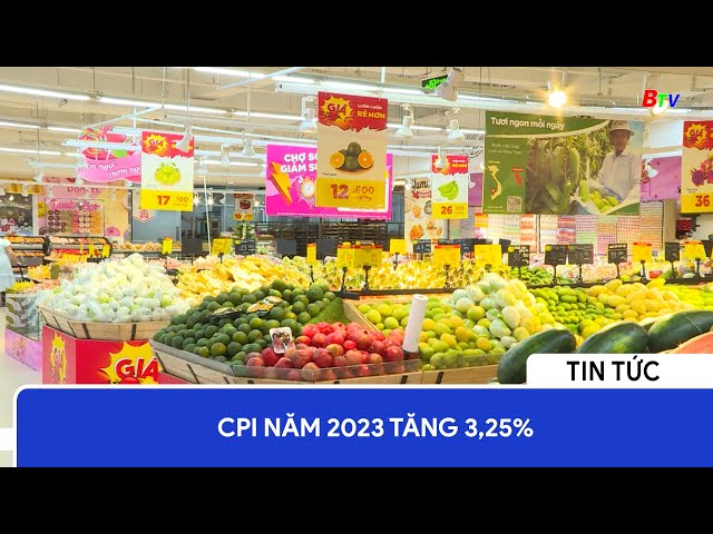 CPI năm 2023 tăng 3,25%