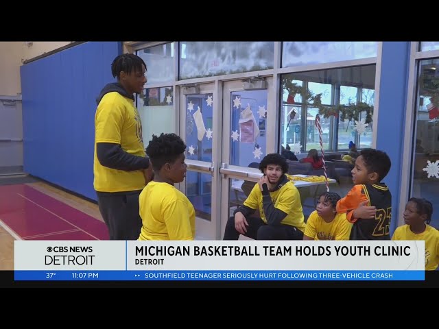 Youth basketball clinic gives Detroit kids opportunity to learn from Michigan basketball players