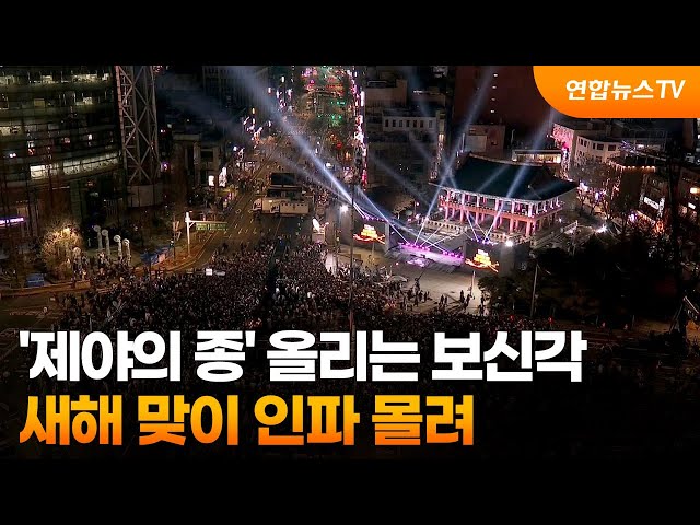 '제야의 종' 올리는 보신각…새해 맞이 인파 몰려 / 연합뉴스TV (YonhapnewsTV)