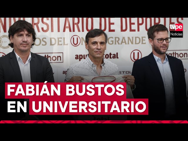 Fabián Bustos fue presentado como nuevo entrenador de Universitario