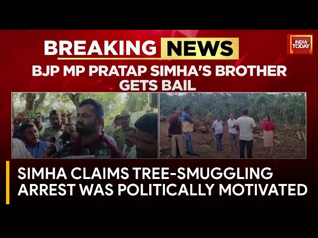 BJP MP's Brother Vikram Simha Released on Bail in Alleged Tree-Smuggling Case