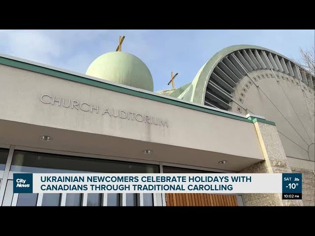 Newcomers from Ukraine celebrate the holidays through traditional carolling