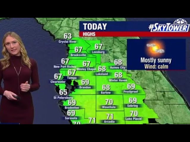 Tampa Bay Area New Year's Eve forecast