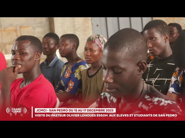 JCMCI CI - VISITE DU PRESIDENT LOHOUES ESSOH AUX ELEVES ET ETUDIANTS DE LA CMCI SAN PEDRO