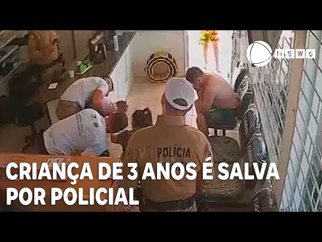 Criança de 3 anos é salva por policial após acidente em piscina