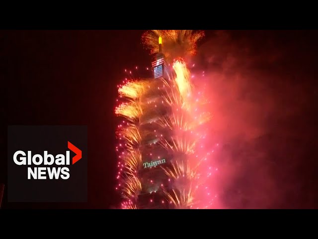 New Year's 2024: Taiwan's Taipei 101 lit up with dazzling fireworks