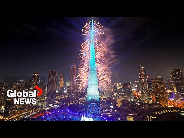 New Year's 2024: Dubai puts on dazzling fireworks show from iconic Burj Khalifa