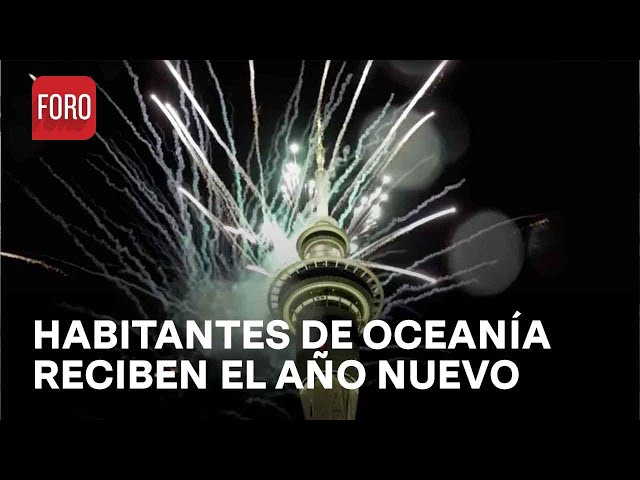 Oceanía da la bienvenida al 2024 con espectáculo pirotécnico desde la Sky Tower en Nueva Zelanda