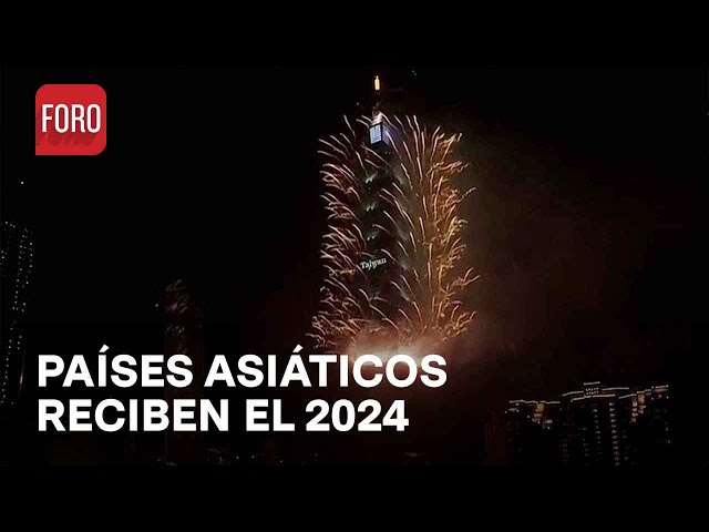 En Asia reciben el 2024 con luces y pirotecnia - Las Noticias