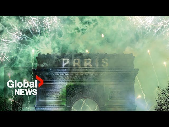 New Year’s 2024: Paris celebrates with brilliant fireworks show over Arc de Triomphe