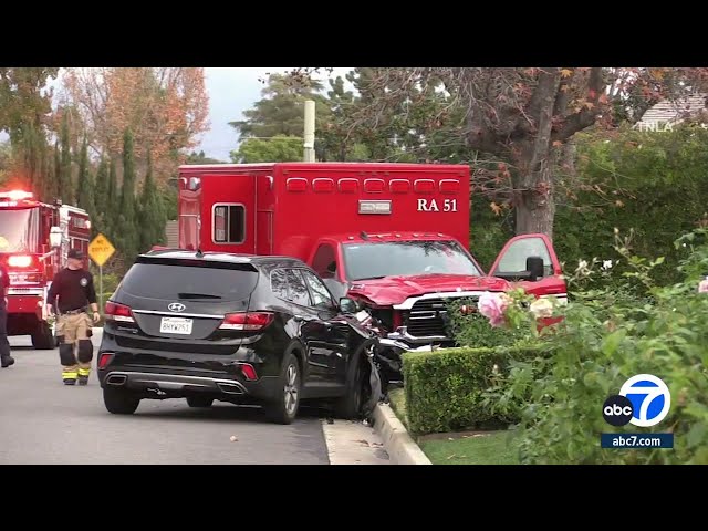 Ambulance stolen in San Gabriel, crashes after police chase